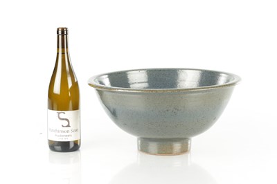 Lot 51 - A LARGE DAVID LLOYD-JONES (1928 - 1994). STONEWARE GLAZED ART POTTERY FOOTED BOWL