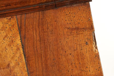 Lot 1307 - A QUEEN ANNE FIGURED WALNUT CHEST OF STAND
