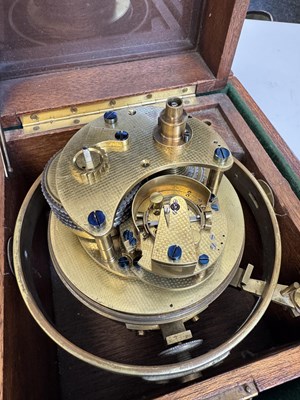 Lot 1060 - S. SMITH & SON. TRAFALGAR SQUARE, LONDON. AN EARLY 20TH CENTURY EIGHT DAY MARINE CHRONOMETER