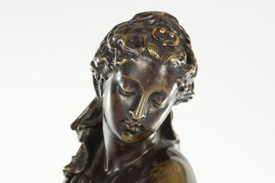 Lot 564 - ATT. TO CLODION. A 19TH CENTURY FRENCH FIGURAL BRONZE OF DIANNA WITH CHILD