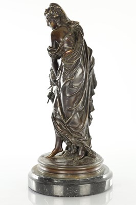 Lot 564 - ATT. TO CLODION. A 19TH CENTURY FRENCH FIGURAL BRONZE OF DIANNA WITH CHILD