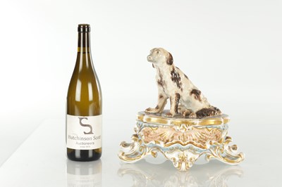 Lot 84 - A 19TH CENTURY FRENCH PORCELAIN INKWELL