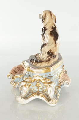 Lot 84 - A 19TH CENTURY FRENCH PORCELAIN INKWELL