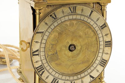 Lot 1499 - THOMAS BARRETT, LEWES. A 17TH CENTURY ENGLISH LANTERN CLOCK