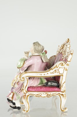 Lot 83 - A LARGE LATE 19TH CENTURY MEISSEN-STYLE DRESDEN FIGURE GROUP OF MUSICIANS