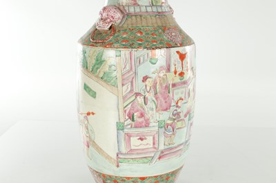 Lot 499 - A 19TH CENTURY CHINESE CANTON ROSE MEDALLION PORCELAIN VASE