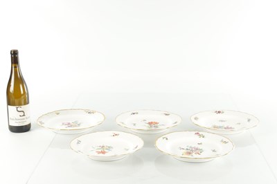 Lot 39 - FIVE 19TH CENTURY PORCELAIN COPENHAGEN CABINET PLATES