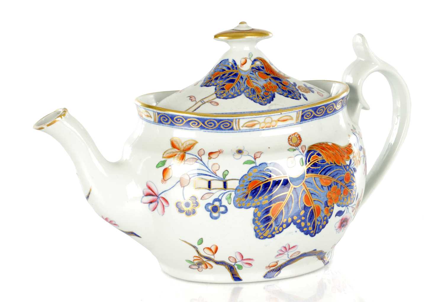 Lot 30 - A 19TH CENTURY SPODE BONE CHINA TEAPOT
