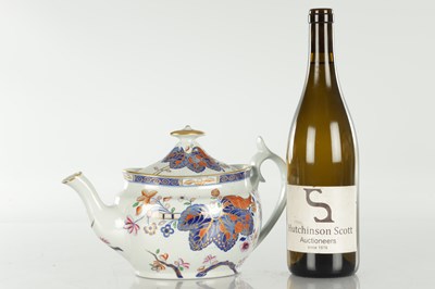 Lot 30 - A 19TH CENTURY SPODE BONE CHINA TEAPOT