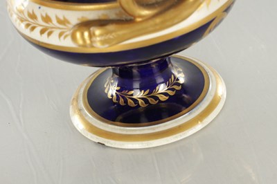 Lot 1681 - A SET OF THREE 19TH CENTURY ROYAL DERBY CERAMIC VASE GARNITURE