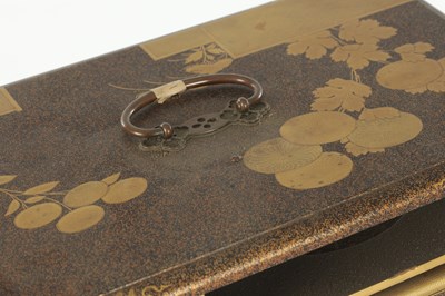 Lot 483 - A JAPANESE MEIJI PERIOD LACQUERWORK JUBAKO PICNIC SET
