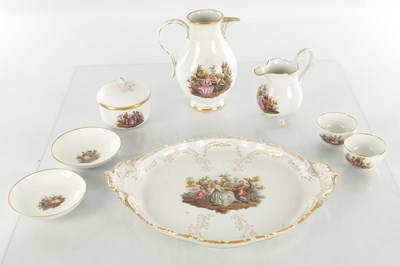 Lot 74 - AN EARLY 20TH CENTURY MEISSEN PORCELAIN TETE A TETE SET