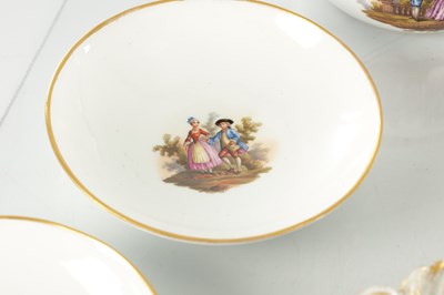 Lot 74 - AN EARLY 20TH CENTURY MEISSEN PORCELAIN TETE A TETE SET