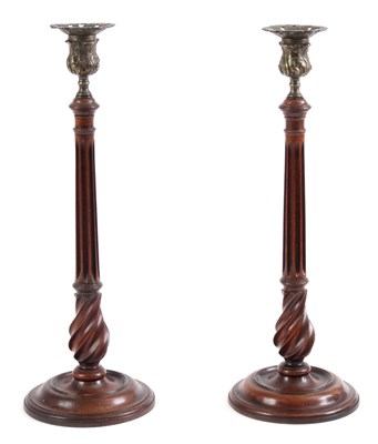 Lot 349 - A GOOD PAIR OF GEORGE III LEAD WEIGHTED...