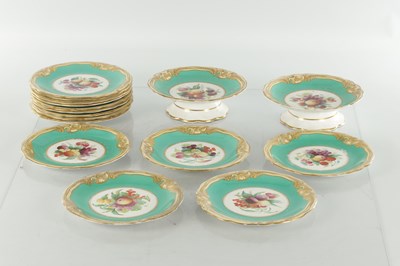 Lot 66 - A 19TH CENTURY ENGLISH PORCELAIN DESSERT SERVICE