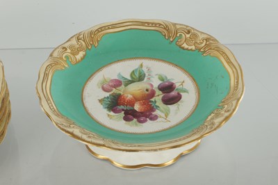 Lot 66 - A 19TH CENTURY ENGLISH PORCELAIN DESSERT SERVICE