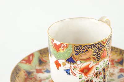 Lot 77 - A SET OF FIVE 19TH CENTURY ENGLISH COPELAND PORCELAIN COFFEE CUPS AND SAUCERS