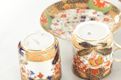 Lot 77 - A SET OF FIVE 19TH CENTURY ENGLISH COPELAND PORCELAIN COFFEE CUPS AND SAUCERS