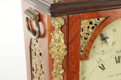 Lot 1112 - CHARLES HOWSE, LONDON. A GEORGE III MAHOGANY THREE TRAIN VERGE QUARTER STRIKING BRACKET CLOCK