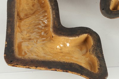 Lot 89 - AN UNUSUAL 19TH CENTURY YORKSHIRE SLIPWARE MOULD FORMED AS A COW