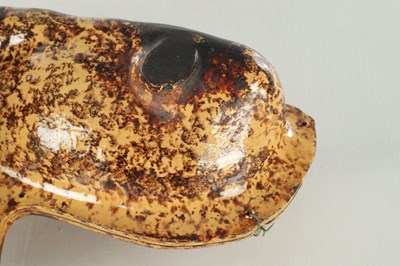 Lot 89 - AN UNUSUAL 19TH CENTURY YORKSHIRE SLIPWARE MOULD FORMED AS A COW