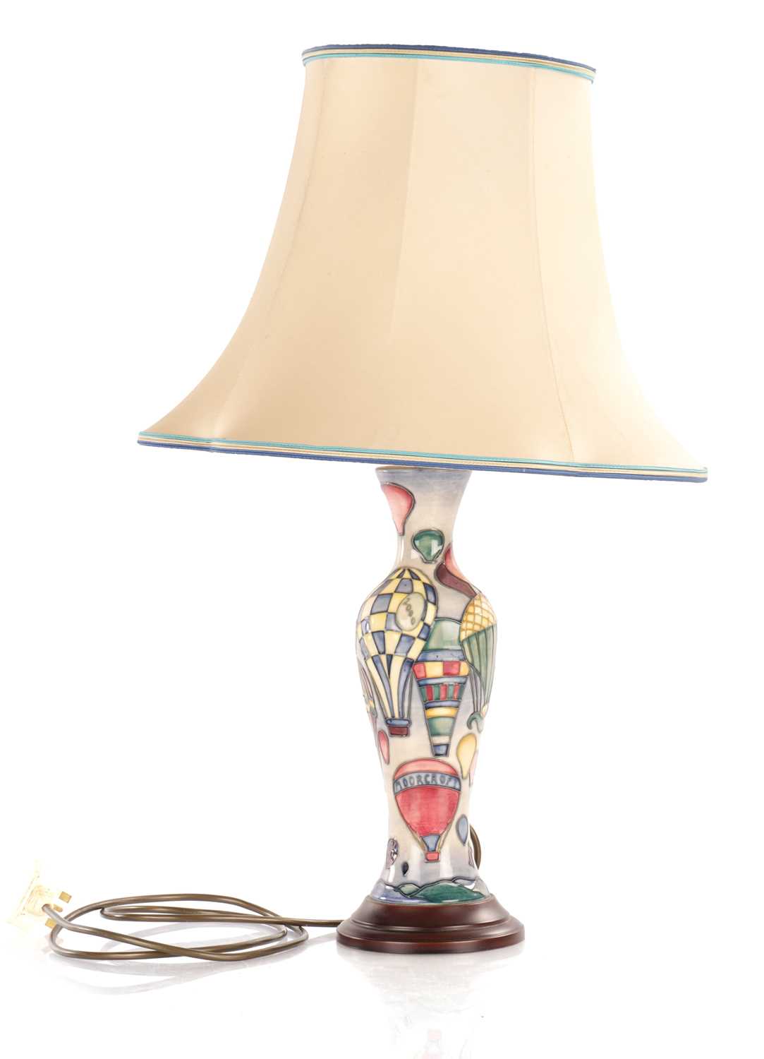 Lot 34 - A MOORCROFT 'BALLOON’ PATTERN TABLE LAMP