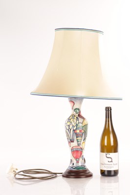 Lot 34 - A MOORCROFT 'BALLOON’ PATTERN TABLE LAMP