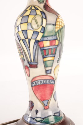 Lot 34 - A MOORCROFT 'BALLOON’ PATTERN TABLE LAMP