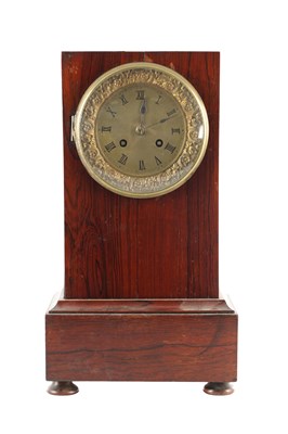 Lot 1457 - A 19TH CENTURY FRENCH ROSEWOOD MANTEL CLOCK