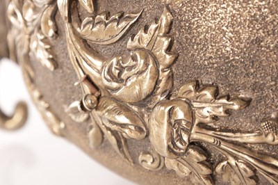 Lot 304 - A LATE 19TH CENTURY INDIAN SILVER METAL LIDDED CENTRE PIECE
