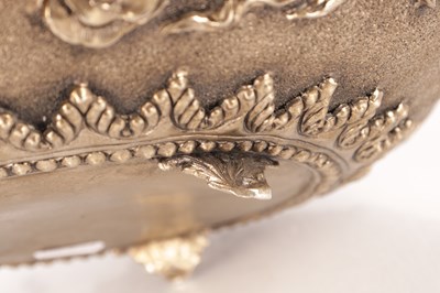 Lot 304 - A LATE 19TH CENTURY INDIAN SILVER METAL LIDDED CENTRE PIECE
