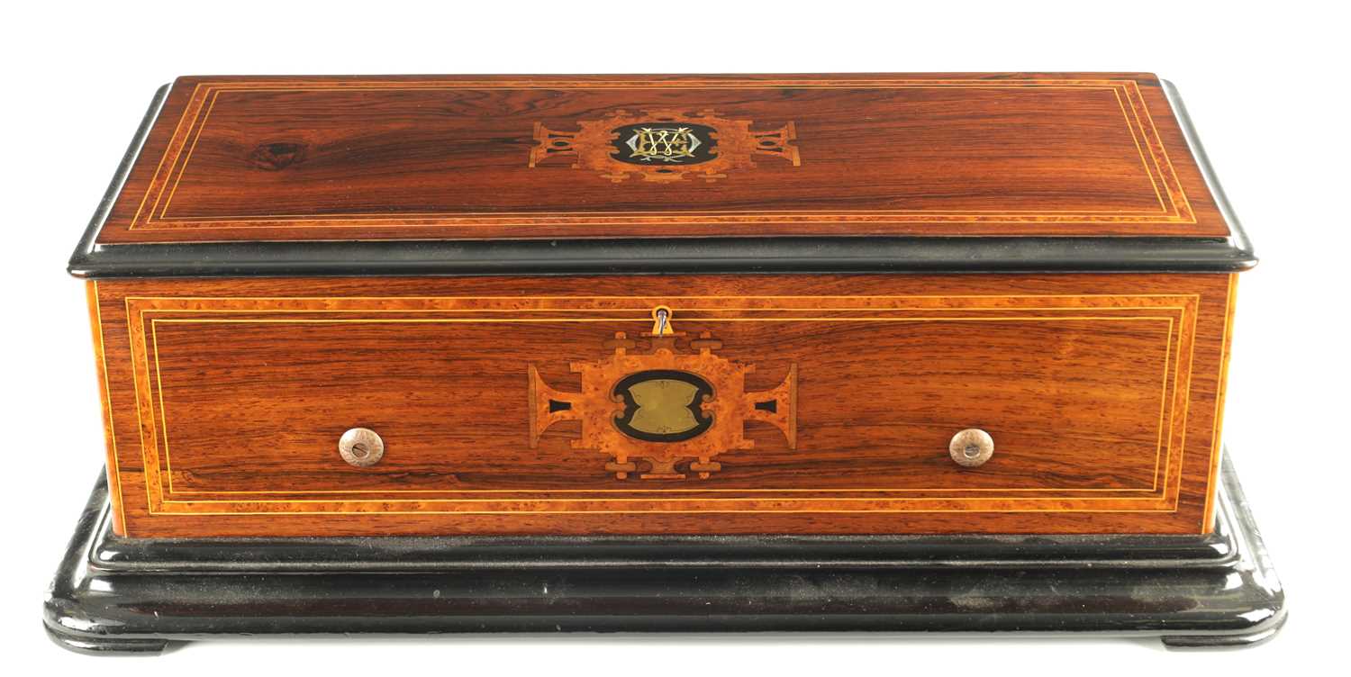 Lot 1044 - A RARE 19TH CENTURY SWISS MANDOLIN TWELVE AIR NICOLE FRERES MUSIC BOX