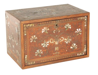 Lot 464 - A 19TH CENTURY EASTERN FINELY INLAID TABLE CABINET