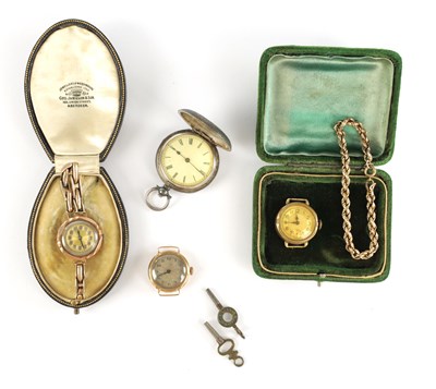 Lot 363 - A COLLECTION OF 9CT GOLD WATCHES AND BRACELET