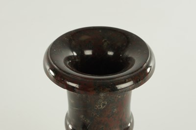 Lot 594 - A PAIR OF 19TH CENTURY SERPENTINE MARBLE URNS