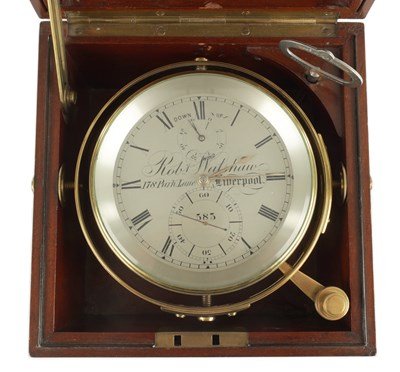 Lot 1022 - ROBERT WALSHAW, LIVERPOOL. A LATE 19TH CENTURY TWO-DAY MARINE CHRONOMETER