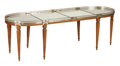 Lot 1210 - A 19TH CENTURY SILVERED BRONZE TABLE CENTREPIECE FOUR-SECTIONAL TRAY