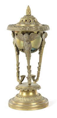 Lot 257 - A REGENCY BRASS POT POURRI