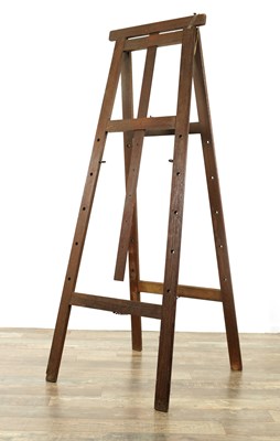 Lot 1602 - A 19TH CENTURY ARTISTS EASEL