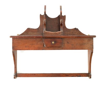 Lot 1191 - A PRIMITIVE 18TH CENTURY PITCH PINE WELSH SPOON RACK