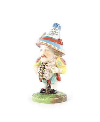 Lot 219 - A 19TH CENTURY CROWN DERBY PORCELAIN FIGURINE