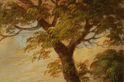 Lot 668 - ATT. THOMAS SIDNEY COOPER (BRITISH 1803 - 1902) A 19TH CENTURY OIL ON CANVAS CATTLE IN A TREE-LINED LANDSCAPE