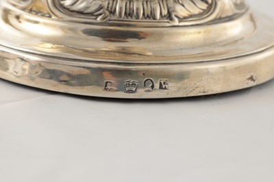 Lot 142 - A PAIR OF REGENCY SILVER CANDLESTICKS