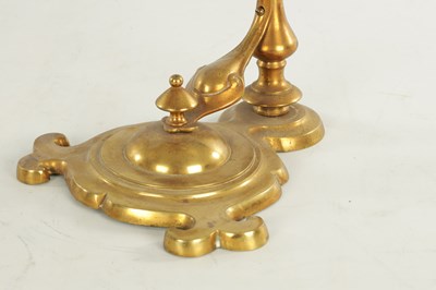 Lot 511 - AN ART NOVEAU BRASS ADJUSTABLE STUDENTS LAMP