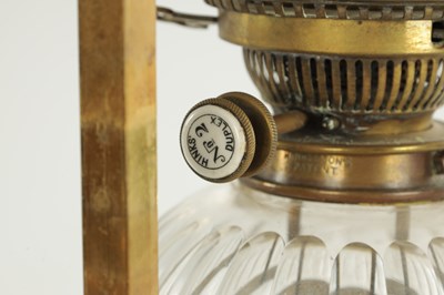 Lot 511 - AN ART NOVEAU BRASS ADJUSTABLE STUDENTS LAMP