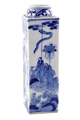 Lot 167 - A LATE 17TH/ EARLY 18TH CENTURY JAPANESE BLUE AND WHITE EXPORT PORCELAIN VASE