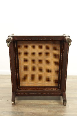 Lot 1464 - A REGENCY MAHOGANY LIBRARY BERGERE CHAIR