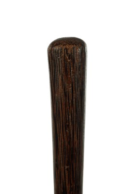 Lot 124 - A 19TH CENTURY EASTERN TIGER WOOD WALKING CANE