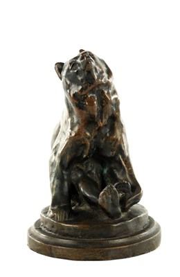 Lot 653 - GEORGE GARDET (FRENCH, 1863-1939) A PATINATED BRONZE SCULPTURE