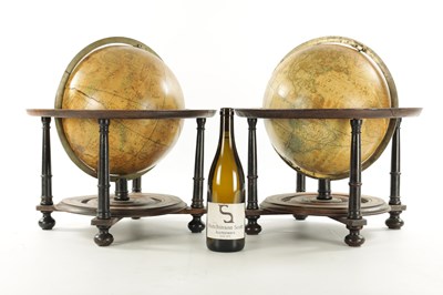Lot 881 - A PAIR OF 18TH CENTURY AND LATER TERRESTRIAL AND CELESTIAL GLOBES ON GLOBES